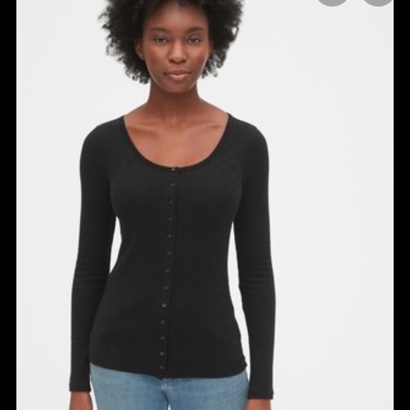 Gap Ribbed Button Front Shirt - Picture 1 of 2